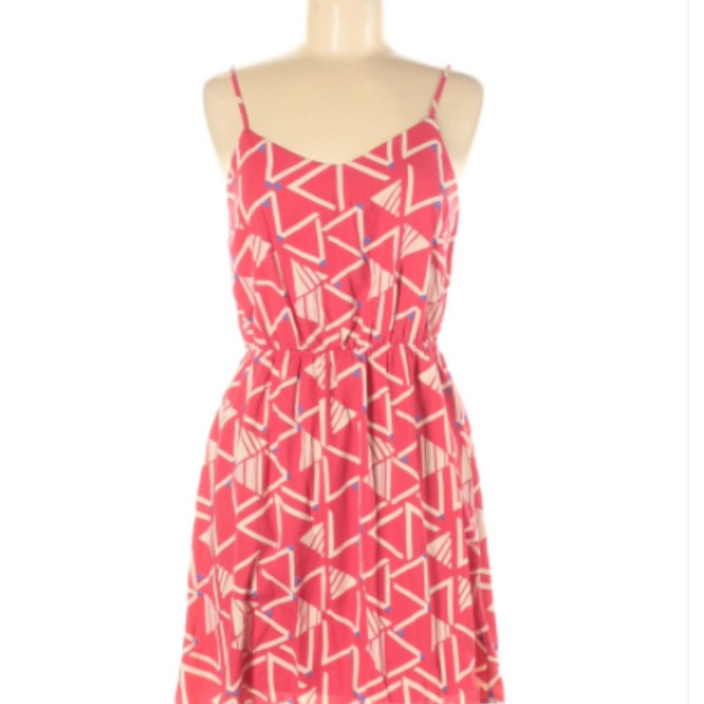 [Everly] NWOT Pink Dress with Blue Bow - M